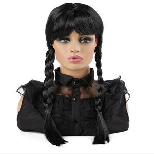 Long Black Braided Wig WEDNESDAY